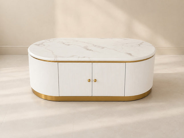 New Alisa Marble Coffee Table - White