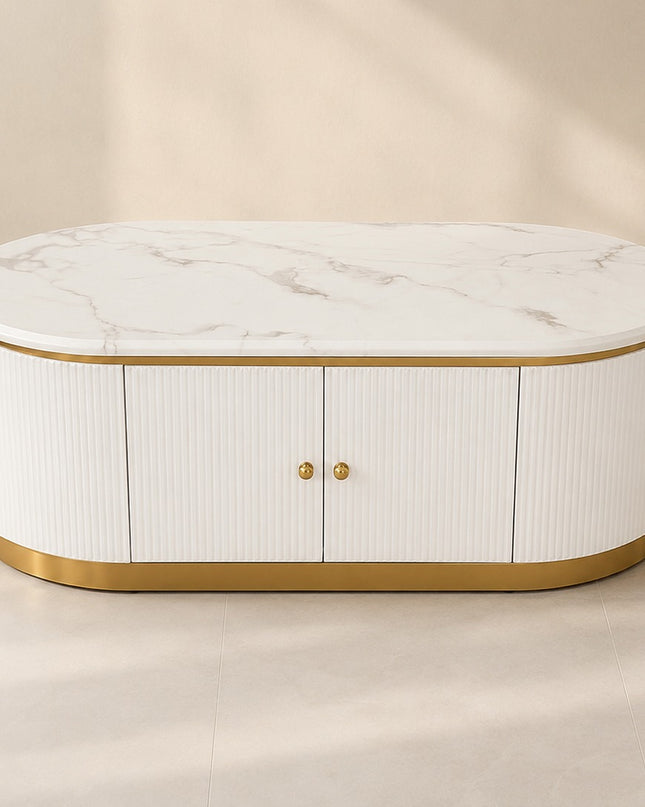 New Alisa Marble Coffee Table - White