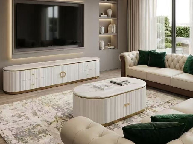 New Alisa Marble Coffee Table - White