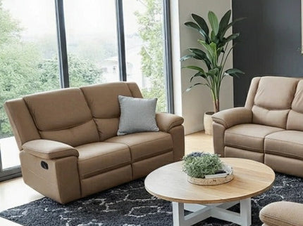 Park Lane 2 Seater Manual Recliner - Light Coffee