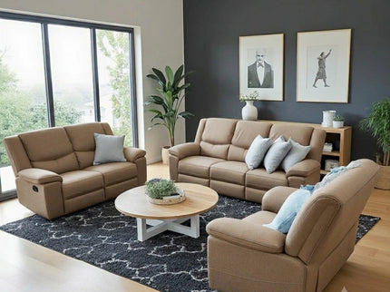 Park Lane 3+2+1 Manual Recliner - Light Coffee