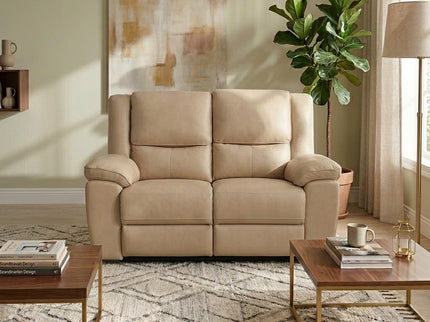 Park Lane 2 Seater Manual Recliner - Light Coffee