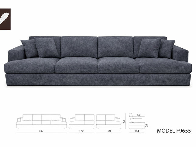 Pasadena 4 Seater - Licorice