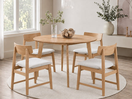 Rove 5Pce Round Dining Set with Kenya Chairs