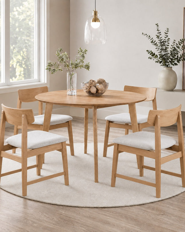 Rove 5Pce Round Dining Set with Kenya Chairs
