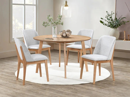Rove 5Pce Round Dining Set with Darcy Chairs