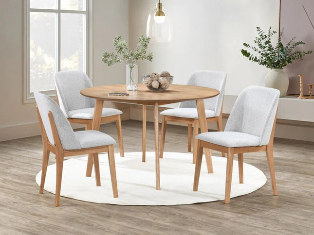 Rove 5Pce Round Dining Set with Darcy Chairs