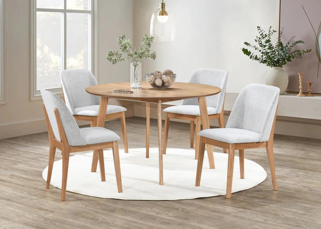 Rove 5Pce Round Dining Set with Darcy Chairs