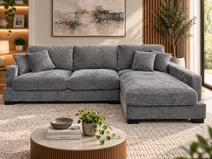 Russell Right Chaise - Charcoal