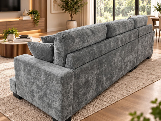 Russell Left Chaise - Charcoal