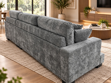 Russell Right Chaise - Charcoal
