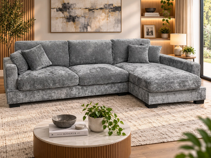 Russell Right Chaise - Charcoal