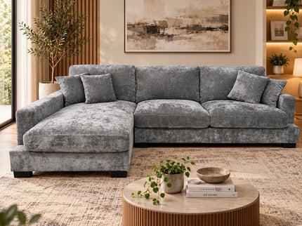 Russell Left Chaise - Charcoal