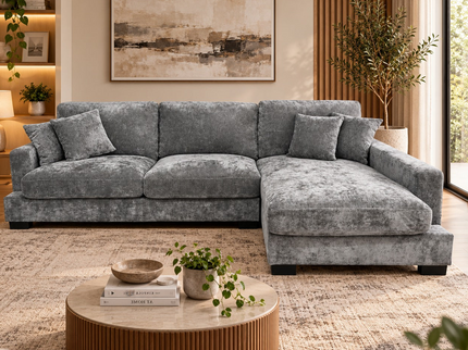 Russell Right Chaise - Charcoal