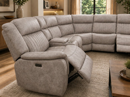 Selby Corner Mod Electric Recliner Lounge - Grey