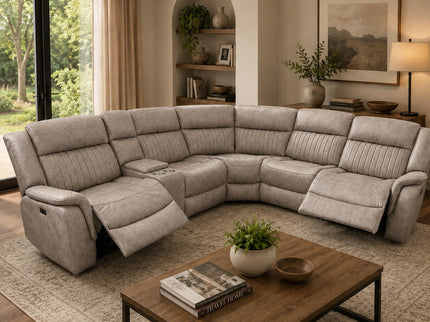 Selby Corner Mod Electric Recliner Lounge - Grey