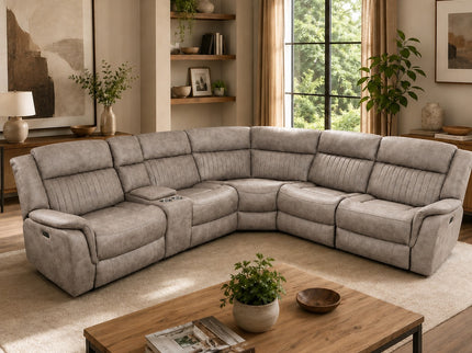 Selby Corner Mod Electric Recliner Lounge - Grey