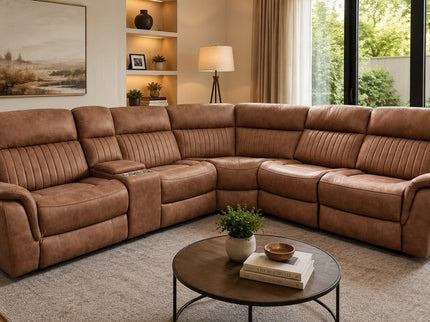 Selby Corner Mod Electric Recliner Lounge -Tan