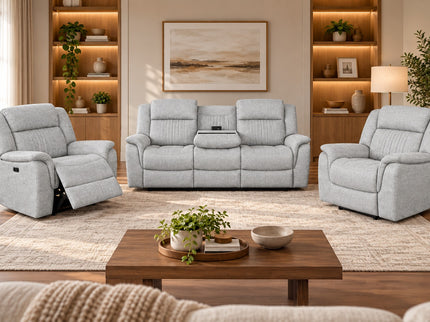 Selby 1 Seater Electric Recliner - Light Grey FR464