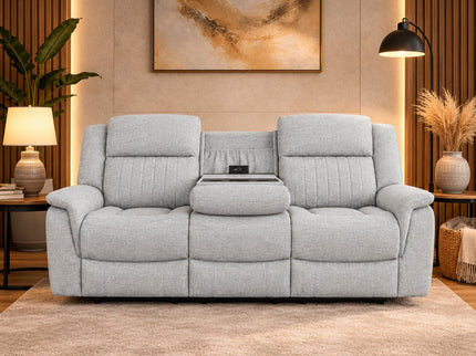 SELBY 3+2+1 Electric Recliner - Light Grey