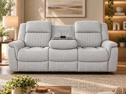 SELBY 3+2+1 Electric Recliner - Light Grey