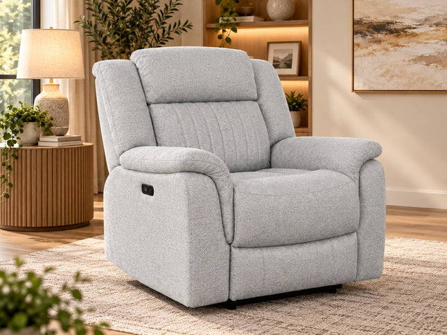 Selby 1 Seater Electric Recliner - Light Grey FR464