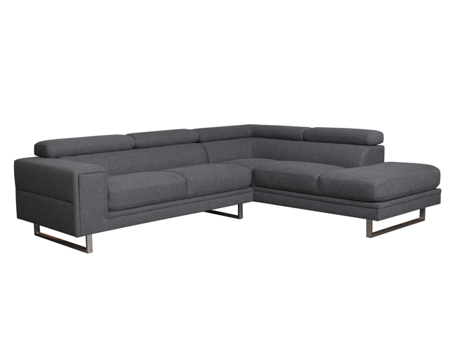 Serena Right Chaise - Dark Grey