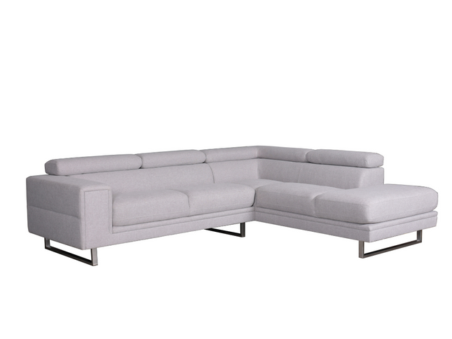 Serena Right Chaise - Light Grey