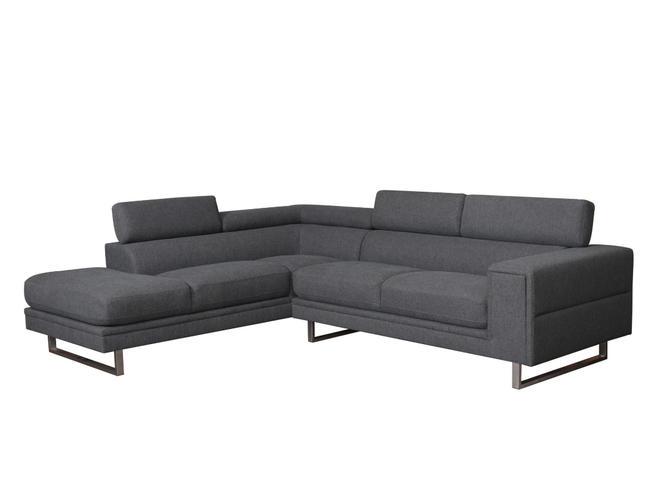 Serena Left Chaise - Dark Grey