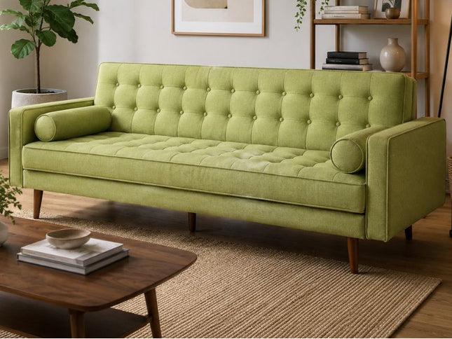 Sofia 3 Seater Sofa Bed - Green