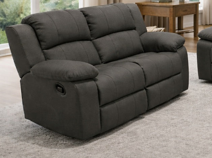 Sterling 2 Seater Manual Recliner - Jet Graphite