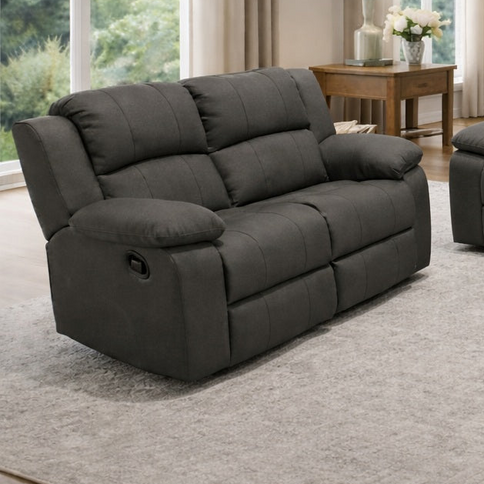 Sterling 2 Seater Manual Recliner - Jet Graphite