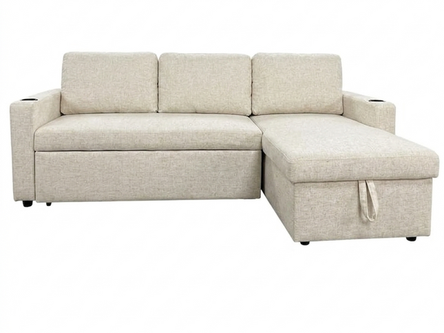 Sylva Sofa Bed - Beige Linen