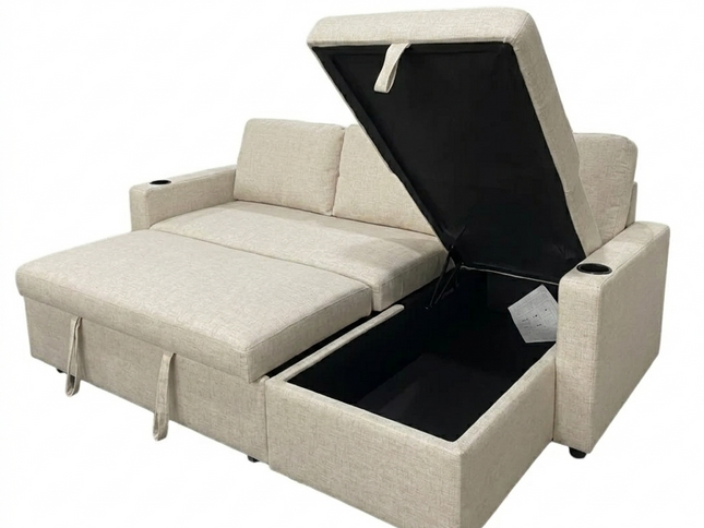 Sylva Sofa Bed - Beige Linen