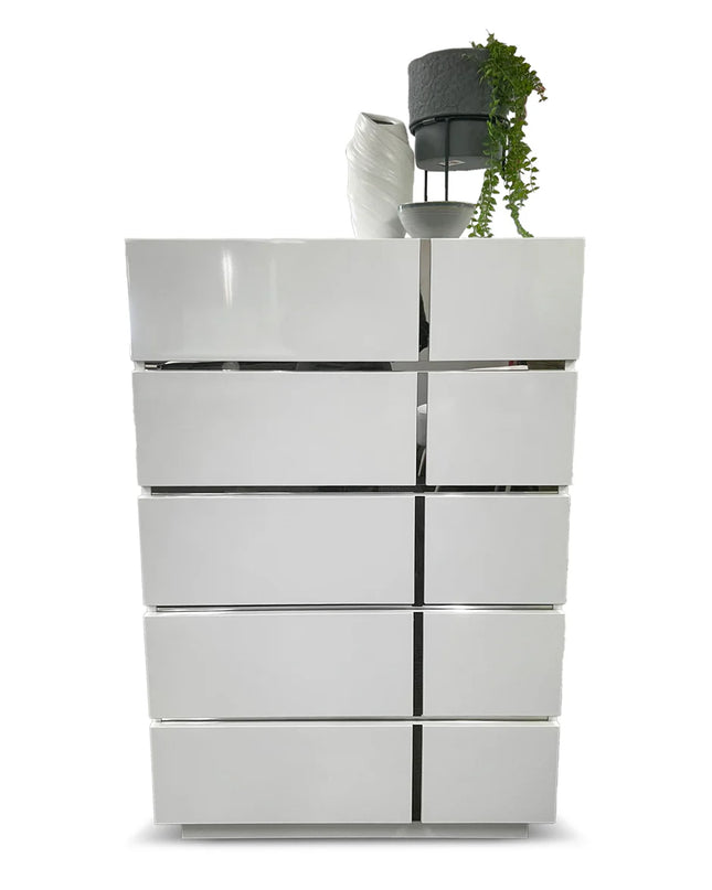 Hannah Tallboy - White High Gloss
