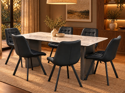 Tamara 7 Pce Dining Set W/ Black Forest Chair