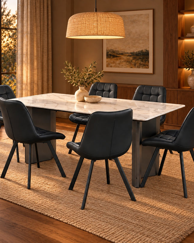 Tamara 7 Pce Dining Set W/ Black Forest Chair
