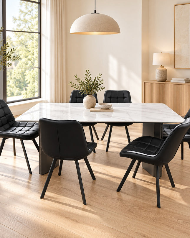 Tamara 7 Pce Dining Set W/ Black Forest Chair