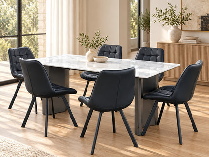 Tamara 7 Pce Dining Set W/ Black Forest Chair