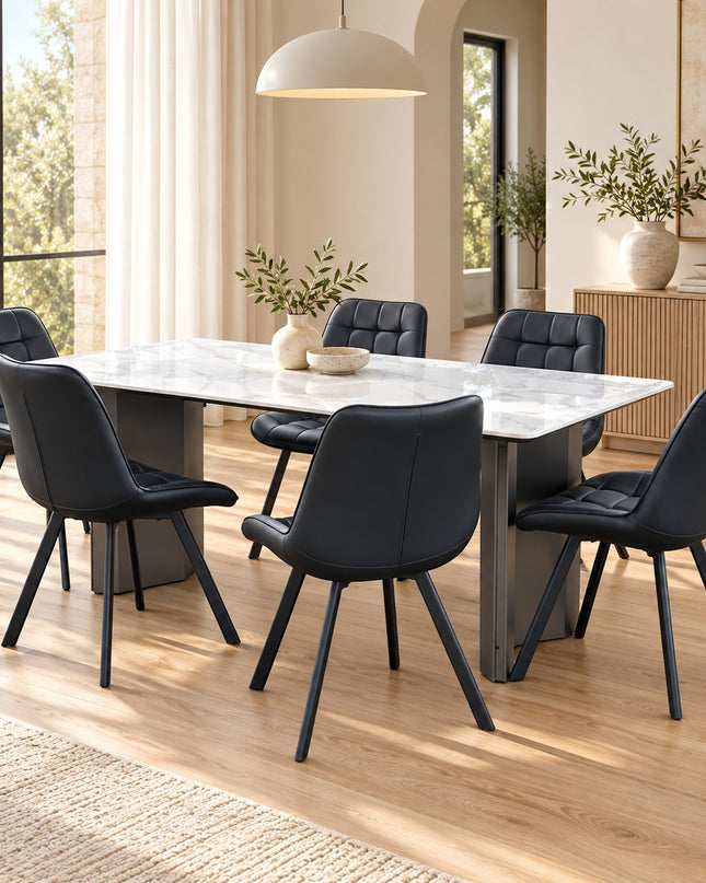 Tamara 7 Pce Dining Set W/ Black Forest Chair