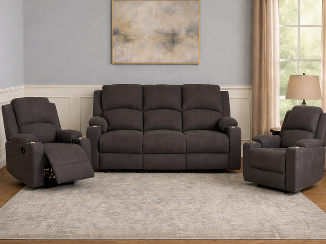 Titan 3+1+1 Manual Recliner - Licorice