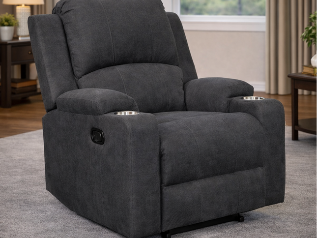 Titan 1 Seater Manual Reacliner - Licorice