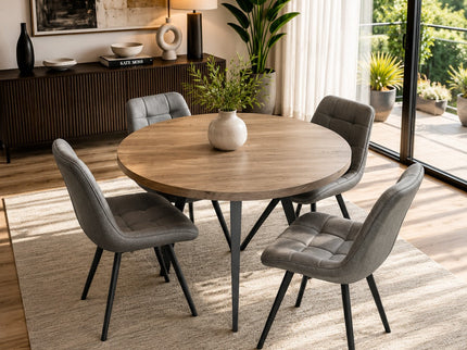 Vienna -120Cm Round W/ Forest Grey Chair