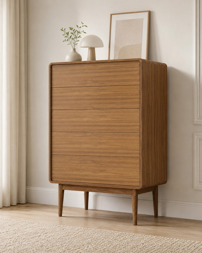 Zara High Chest with 5 Drawers
